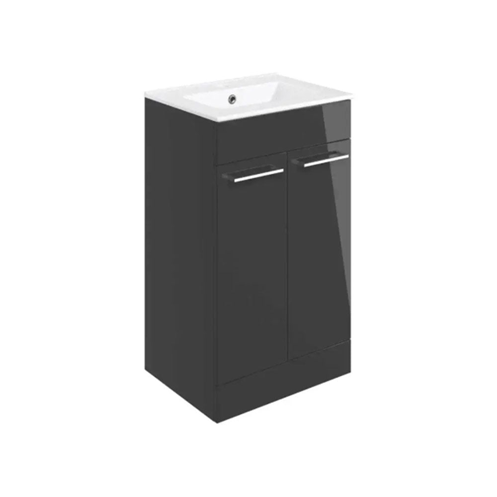 900x900mm Black Quadrant Shower, 2 Door Basin Unit, Toilet, Basin Tap and Shower Mixer Suite image 6