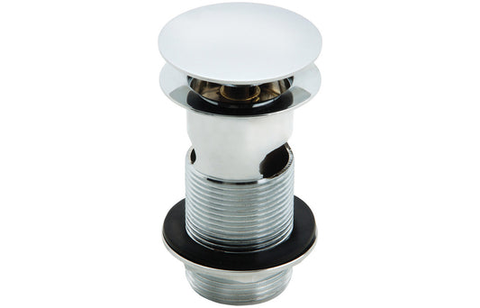Chrome Slotted Basin Pop Up Waste With Mushroom Plug