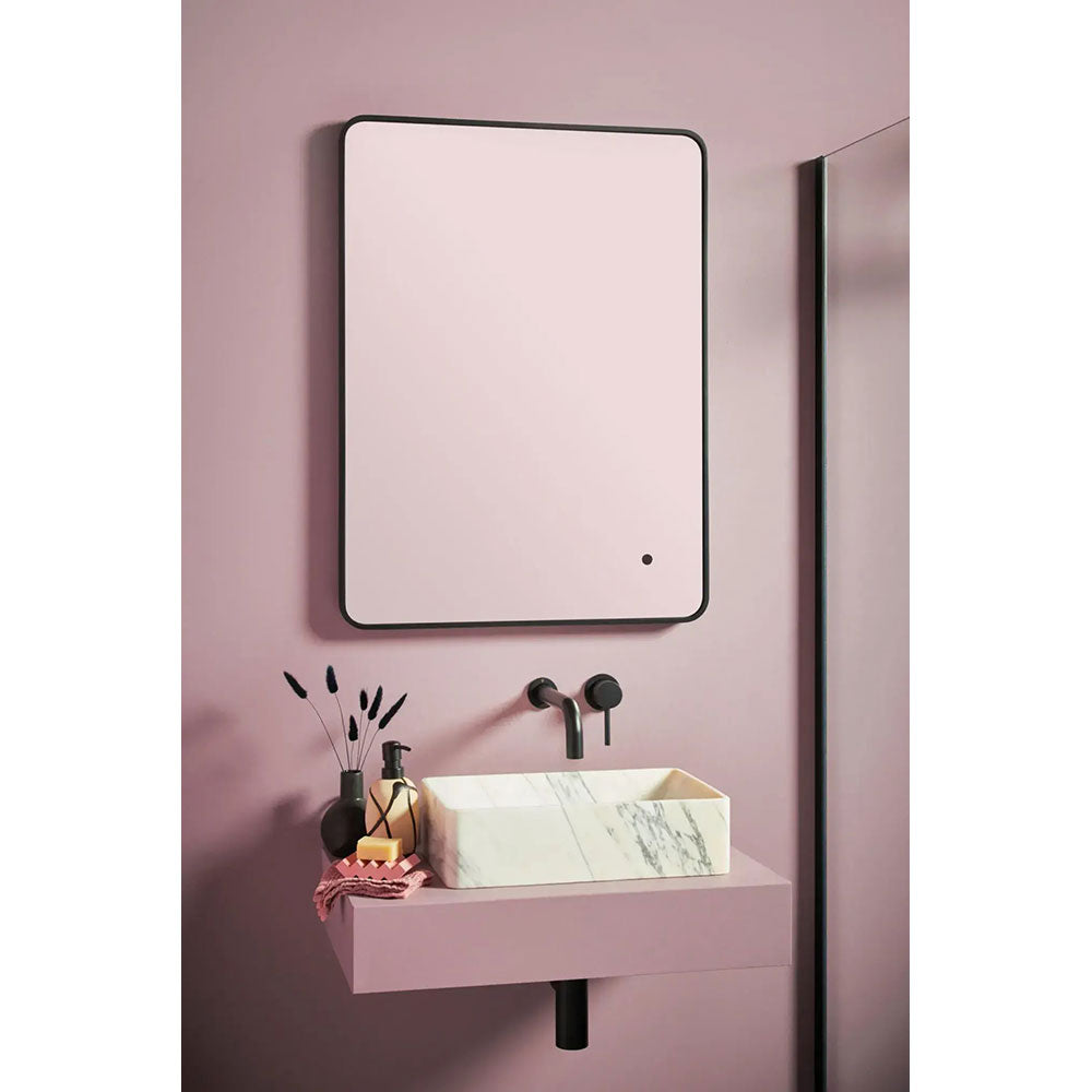 Alfie Black LED Mirror 500 x 700mm Soft Edge image