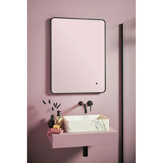 Alfie Black LED Mirror 500 x 700mm Soft Edge image