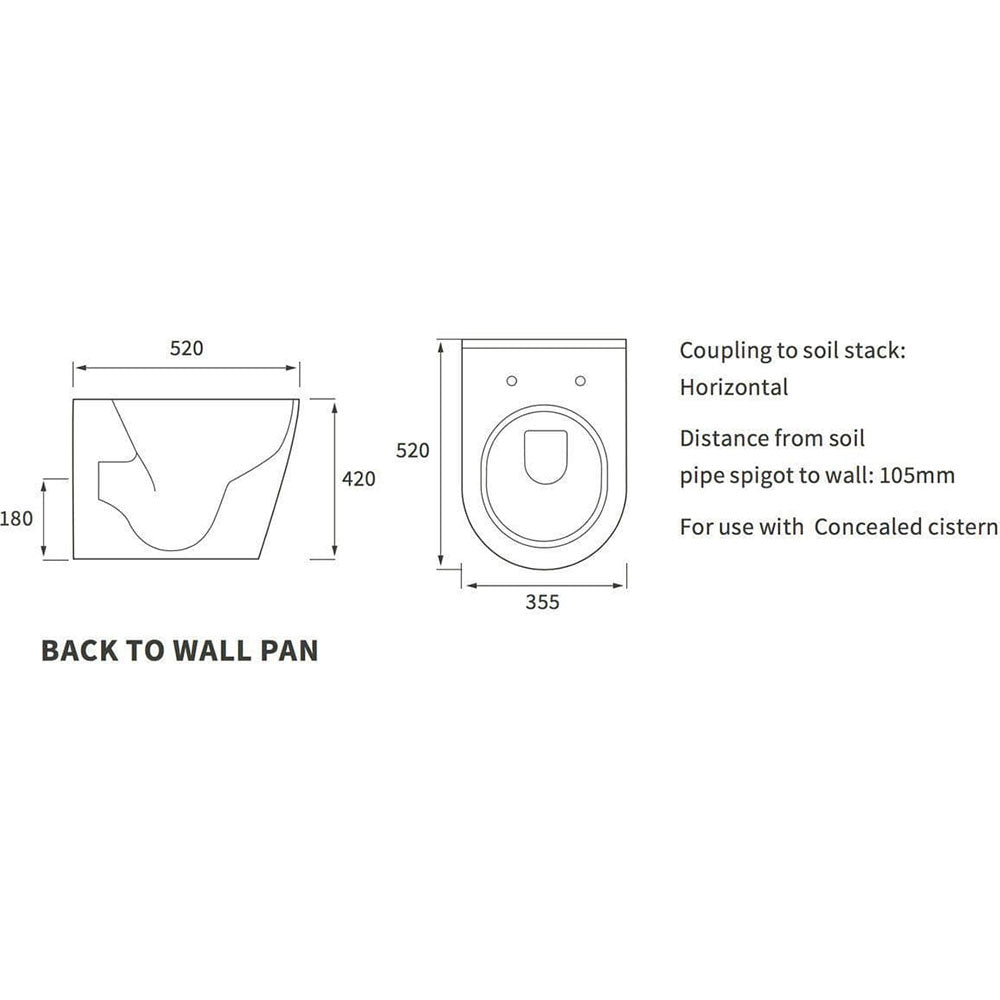 Aquila Back To Wall Toilet With Soft Close Seat image 2