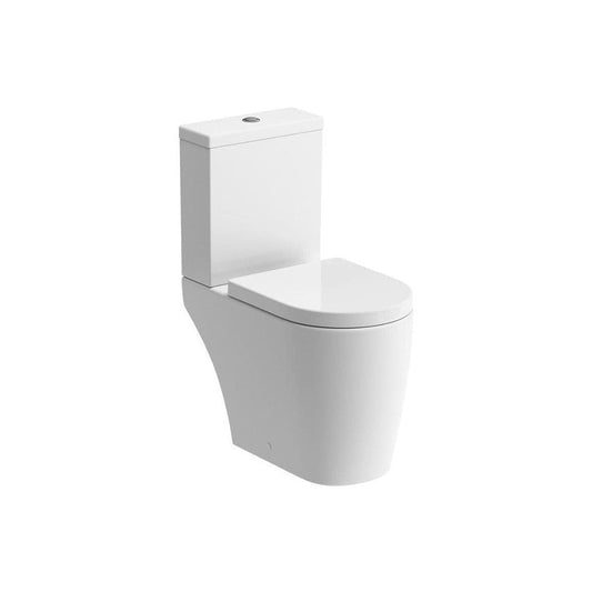 Aquila Close Coupled Toilet Rimless Open Back and Soft Close Seat image