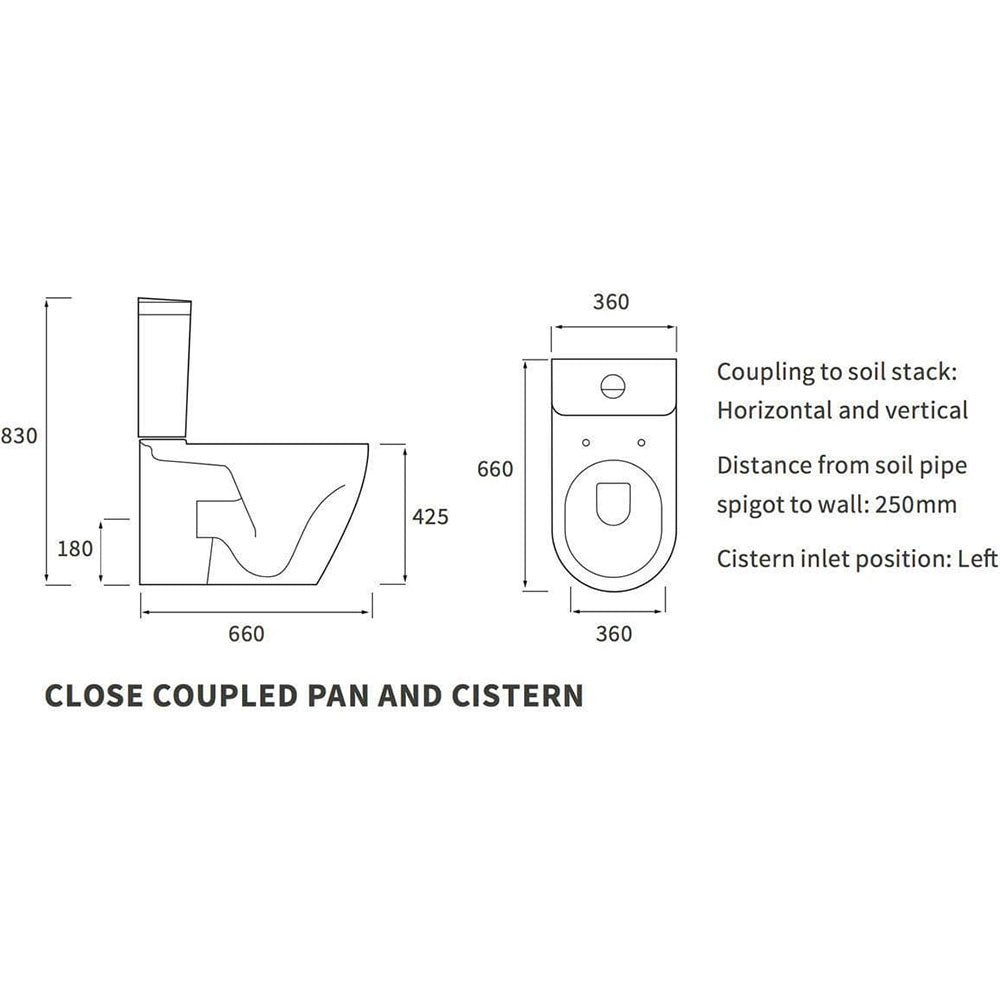 Aquila Close Coupled Toilet With Soft Close Seat image 2