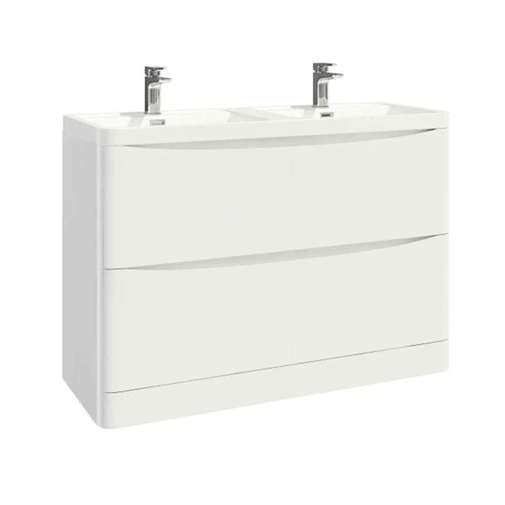 Aruba Freestanding Bath with Shower Mixer Tap, Toilet, Basin Unit and Sprung Wastes image 10