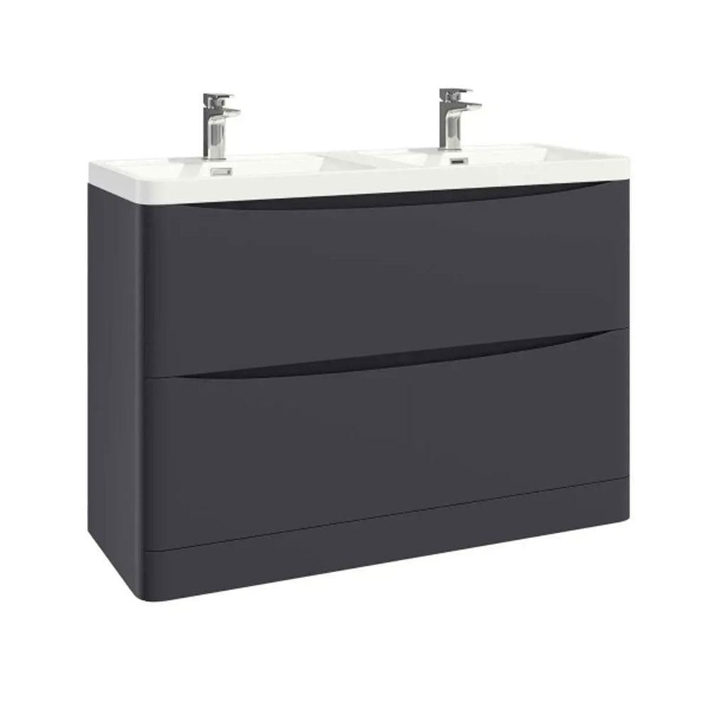Aruba Freestanding Bath with Shower Mixer Tap, Toilet, Basin Unit and Sprung Wastes image 11