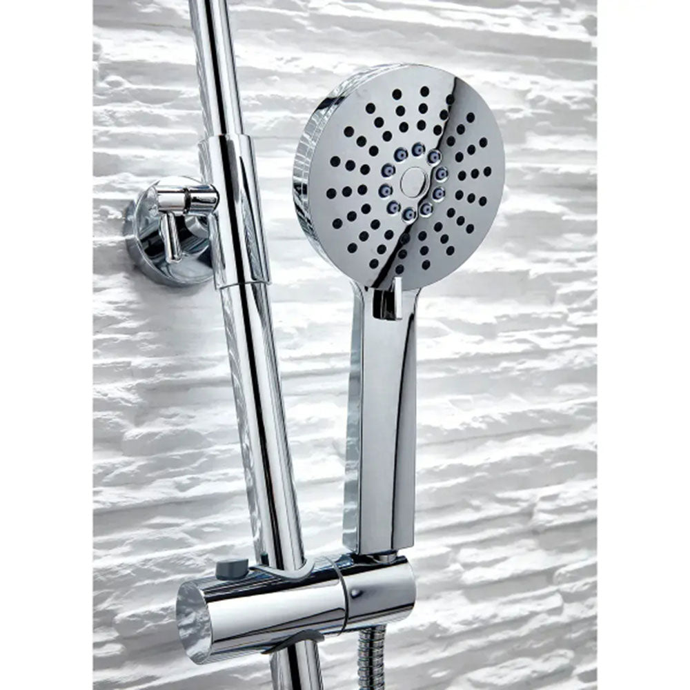 Bathcenter 1650mm Single Ended Bath, Plain Bath Screen, Sphere Mixer Shower Set image 12