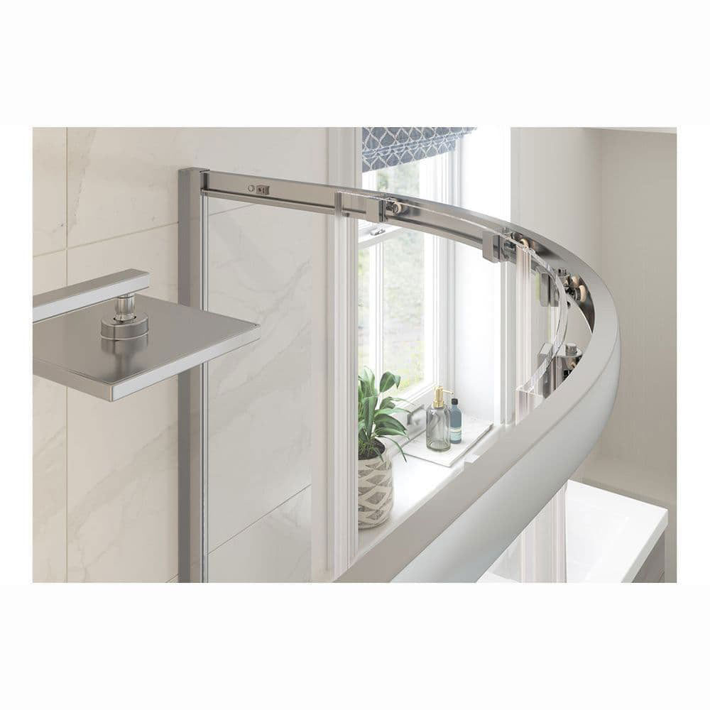 Black 800 x 800mm Quadrant Shower Enclosure, 2 Doors image 2