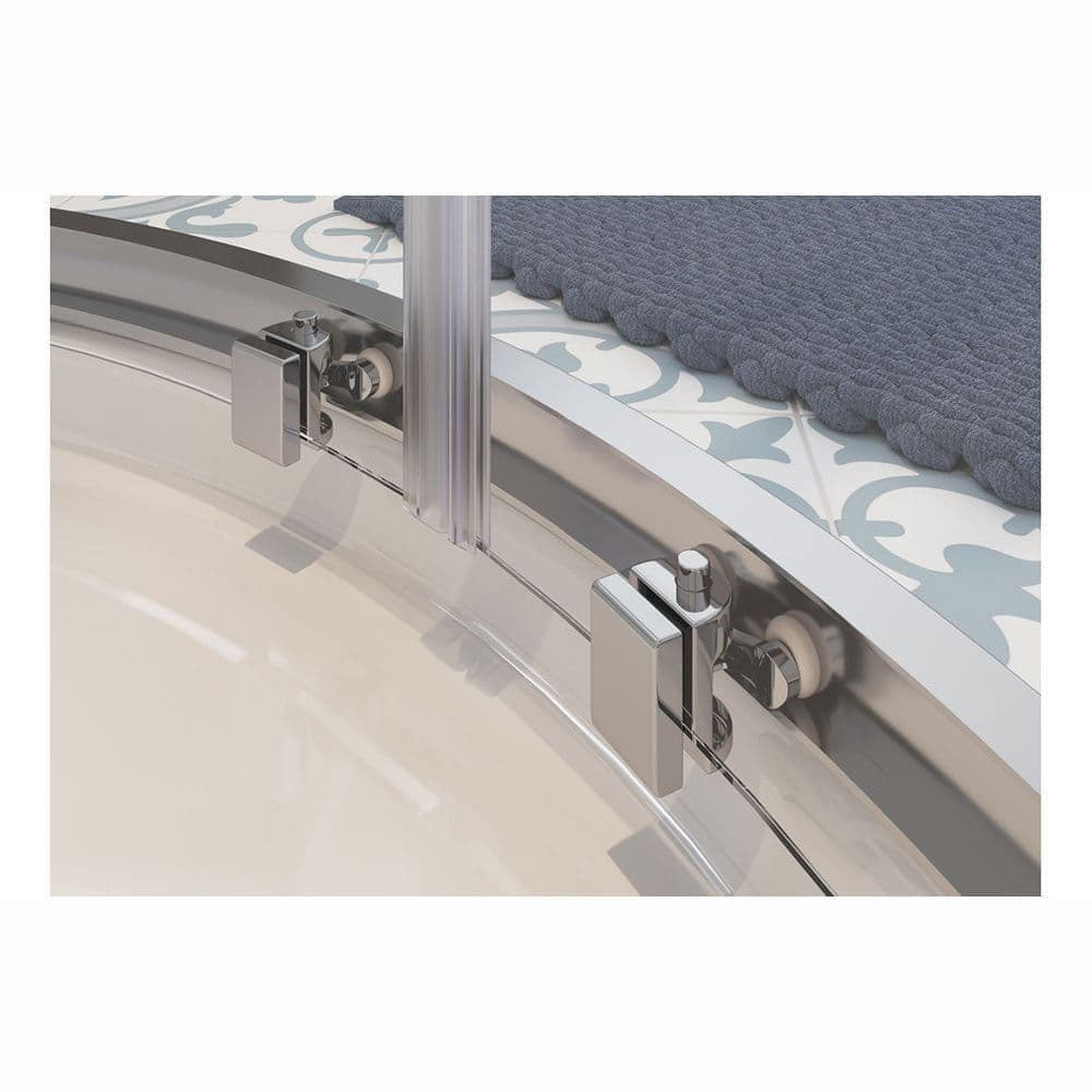 Black 800 x 800mm Quadrant Shower Enclosure, 2 Doors image 4