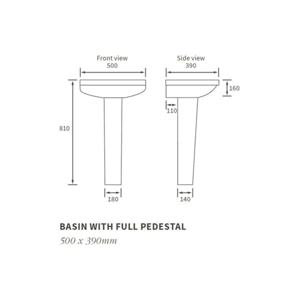 Black Freestanding Bath with Shower Mixer Taps, Basin Tap, Toilet and Pedestal Basin image 14