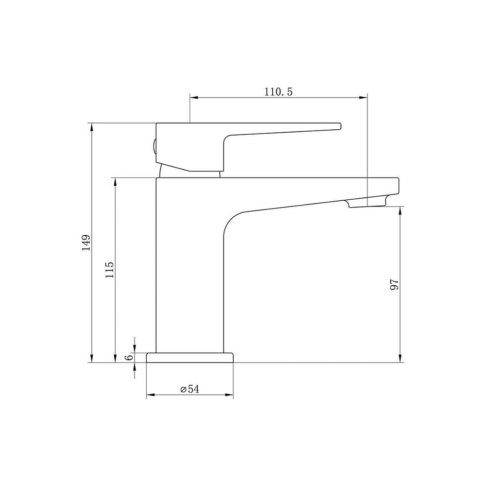 Cassin Basin Mixer Tap and Click Clack Waste, Chrome image 1