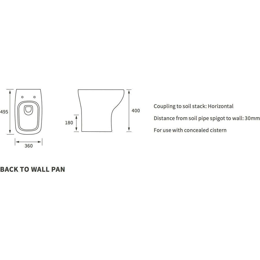 Cedare Back To Wall Toilet, Soft Close Seat image 3