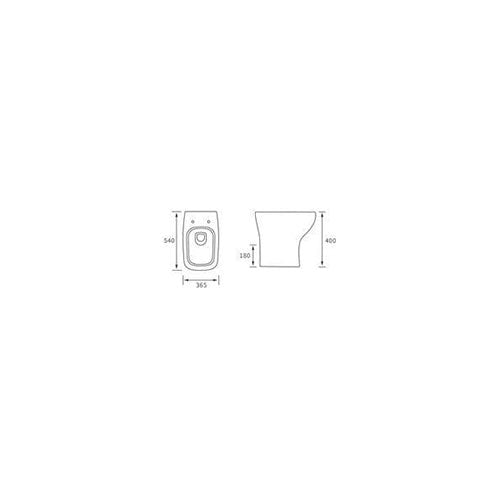 Cedare Back To Wall Toilet With Soft Close Seat image 3