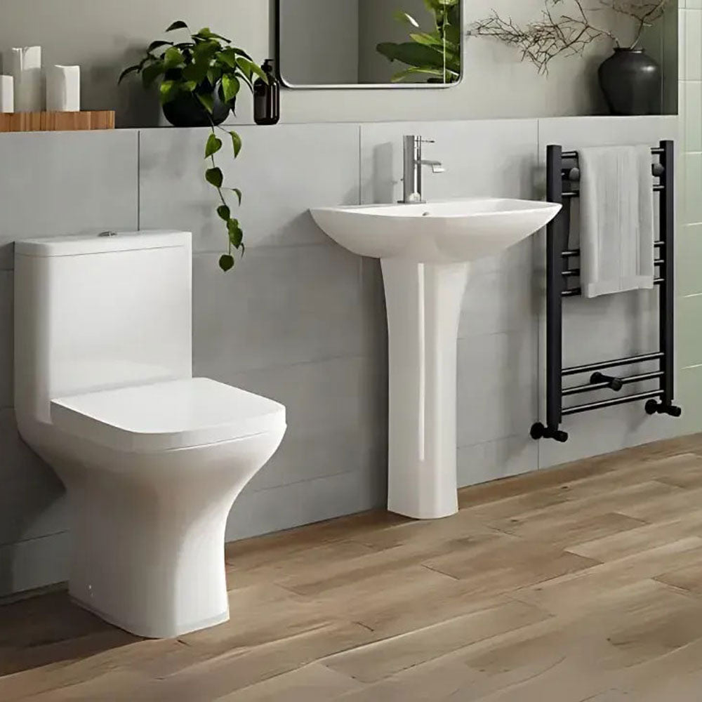 Cedare Walk In Bathroom Suite with 8mm Wet Room Screen (various sizes), Toilet, Basin & Tap image 7