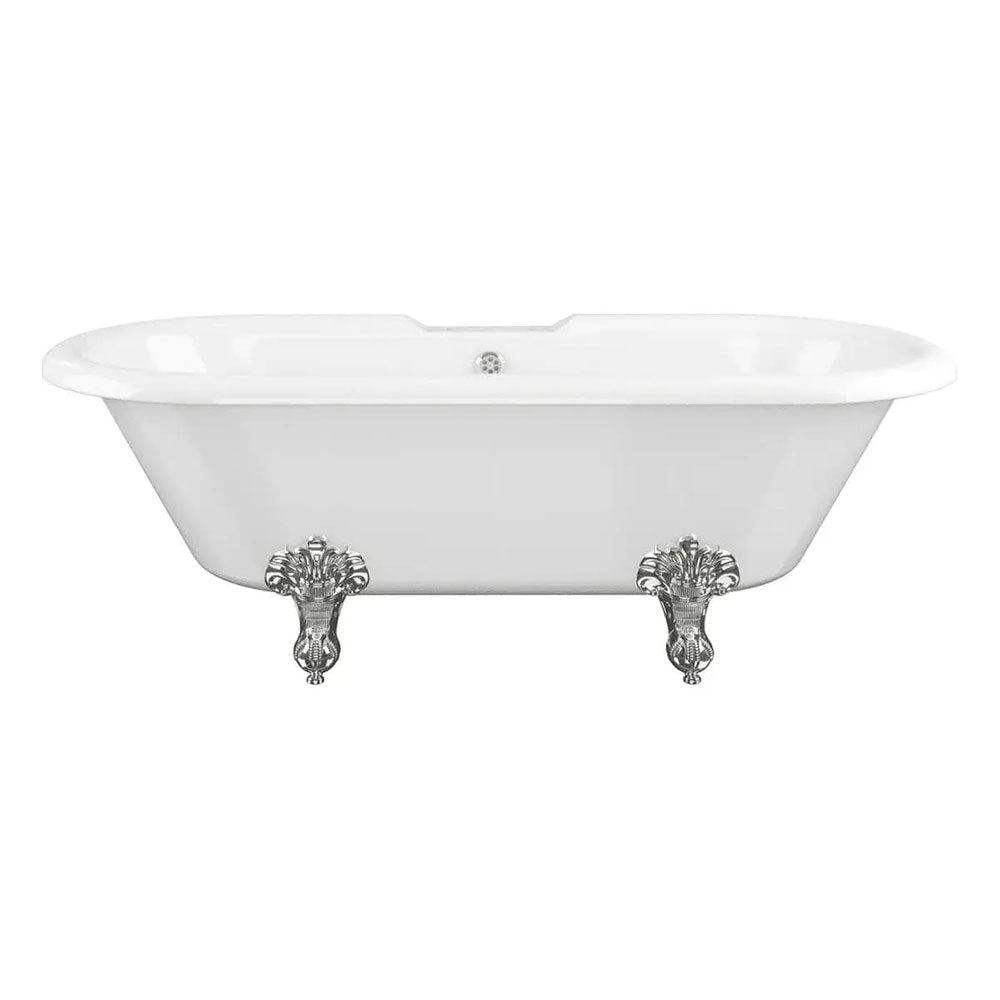 Classics Freestanding 1690 x 740mm White Bath With Chrome Feet image 2
