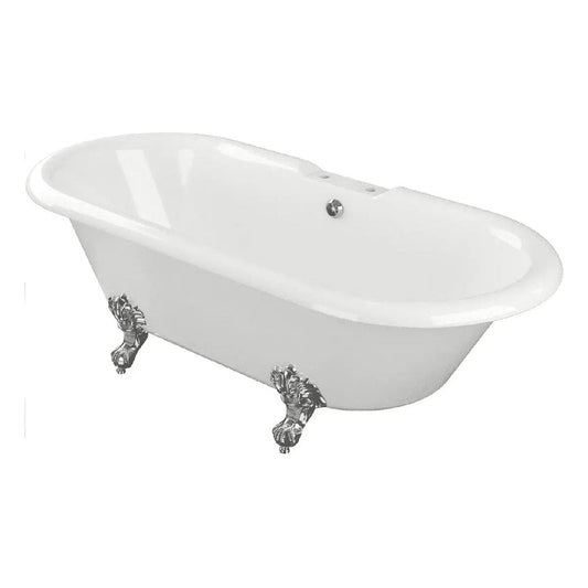 Classics Freestanding 1690 x 740mm White Bath With Chrome Feet image