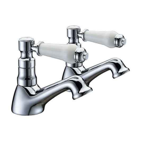 Crater Lever Style Bath Pillar Taps image