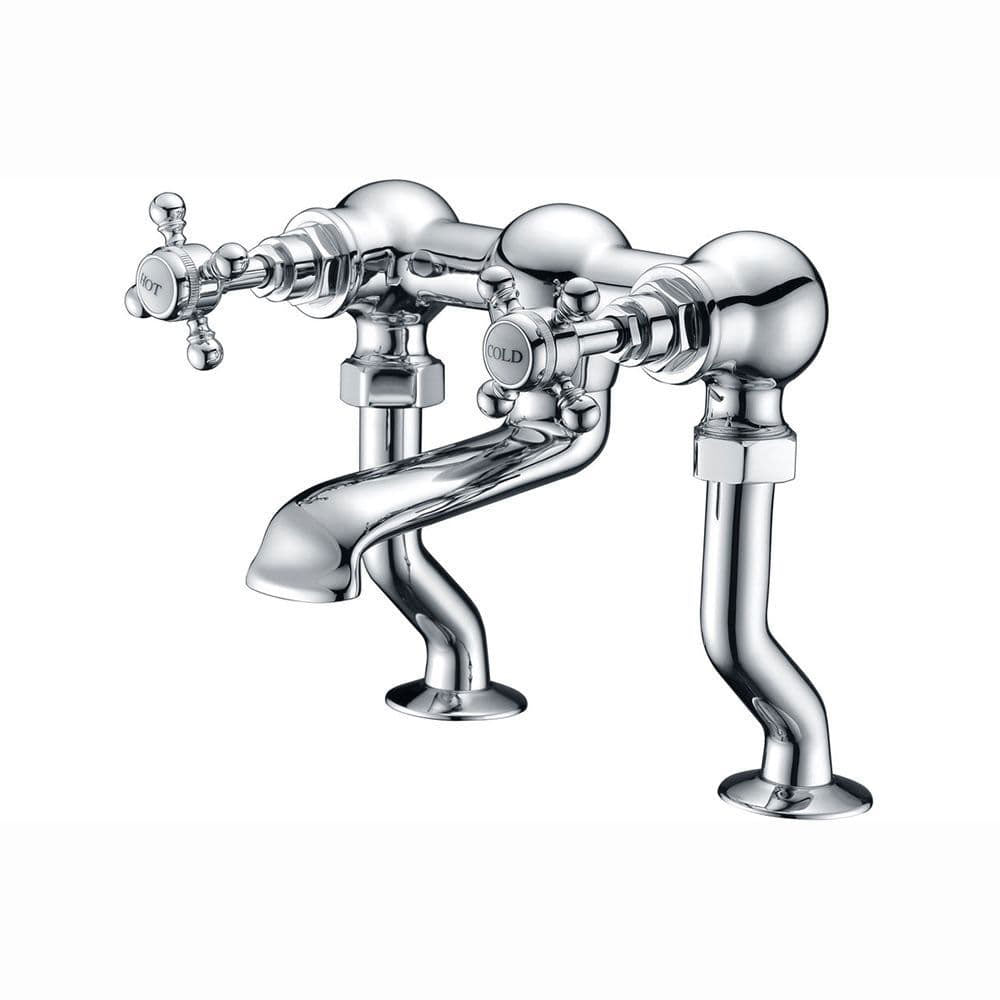Cross Top Bath Filler, Chrome image