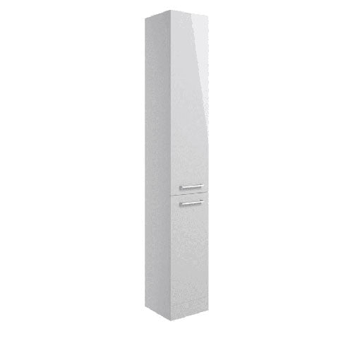 Deltar 350mm Floor Standing 2 Door Tall Unit, Grey Gloss