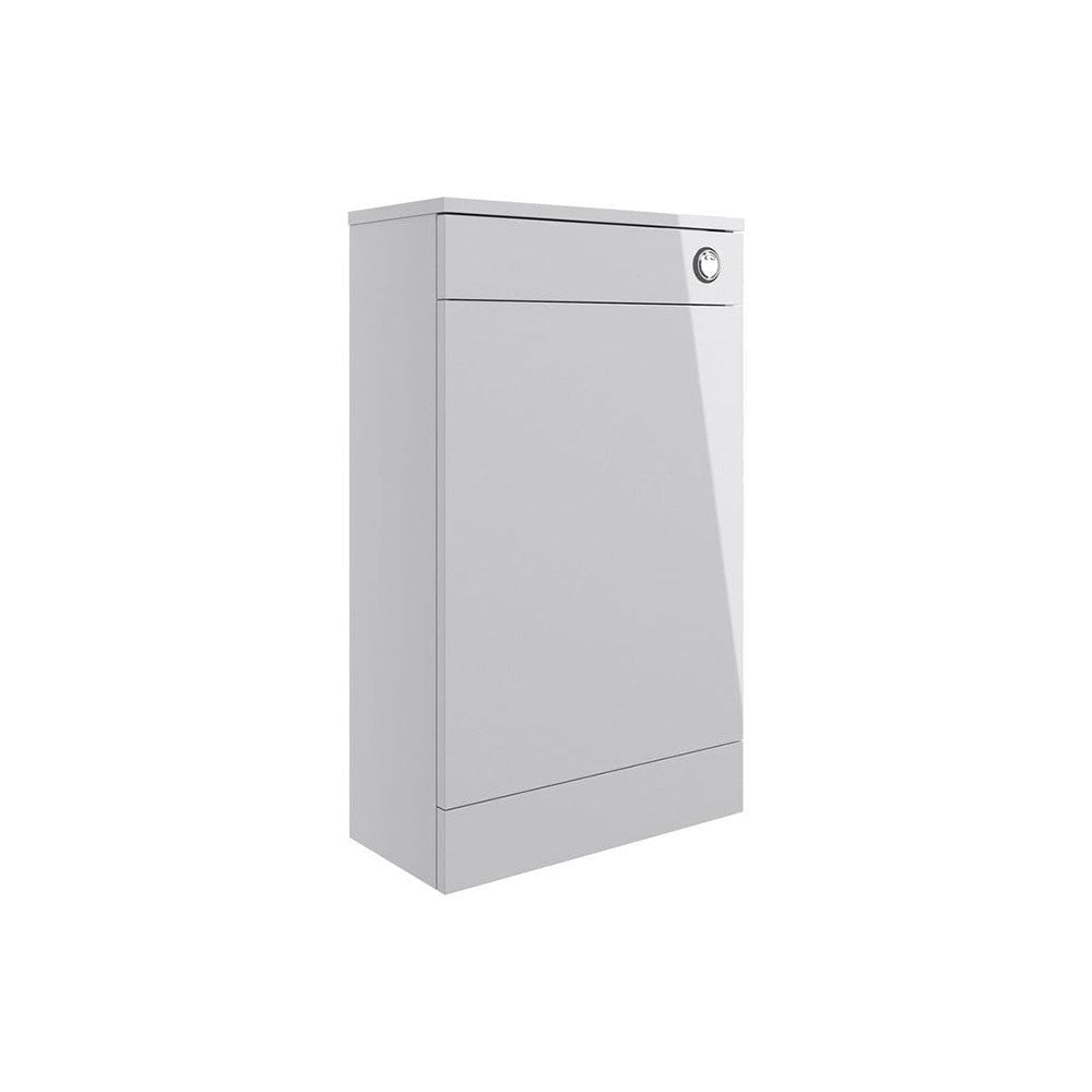 Deltar Light Grey Gloss Furniture Bathroom Suite with Brushed Brass Finishes image 5