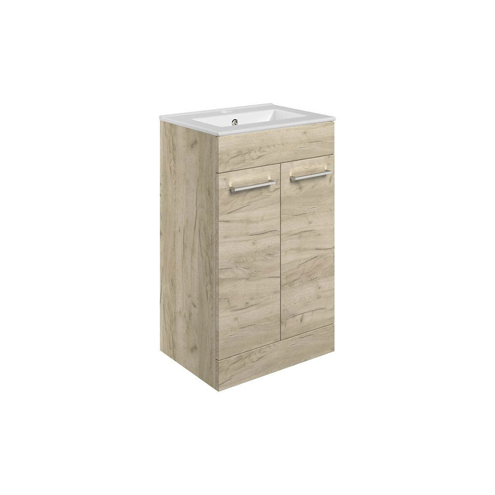 Deltar Oak Gloss Furniture Bathroom Suite with Brushed Brass Finishes image 4