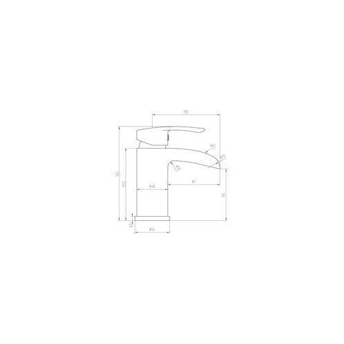 Dora Waterfall Basin Mixer Tap, Modern Lever Style