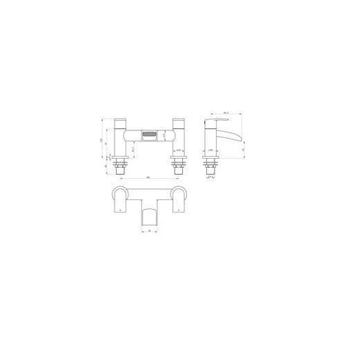 Dora Waterfall Bath Filler Tap, Modern Lever Style
