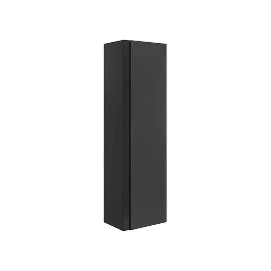 Form 350mm 1 Door Wall Hung Tall Unit, Matt Black and Glass