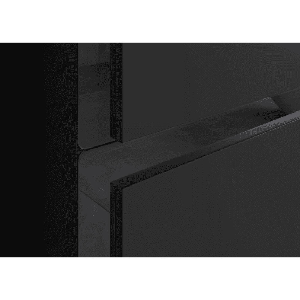 Form 805mm 2 Drawer Wall Hung Basin Unit, Matt Black, White Basin image 1