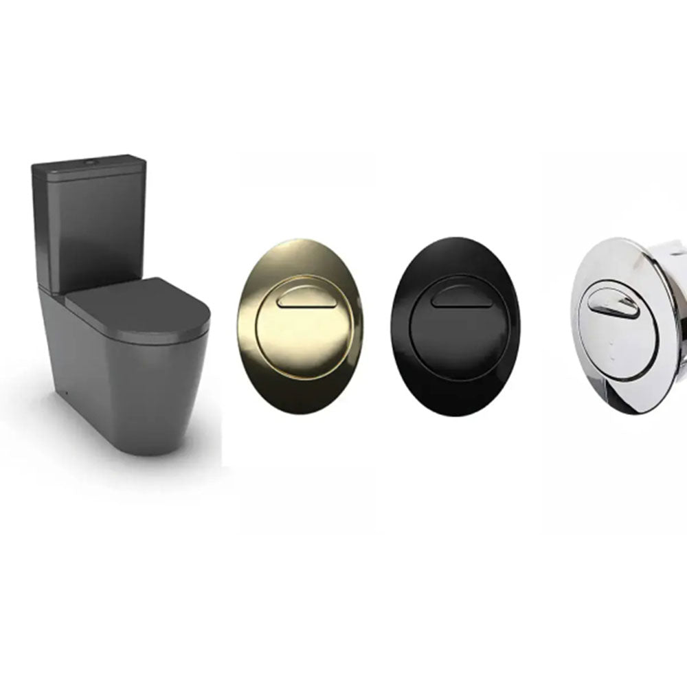 Freestanding Bath, Black Toilet and 2 Drawer Wall Hung Vanity Unit image 4