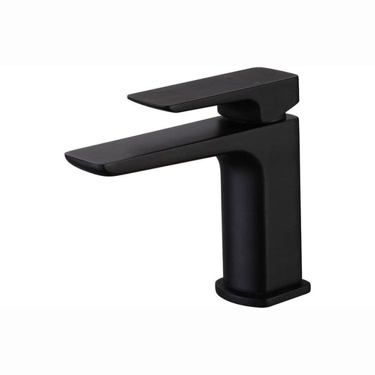 Genoa Mono Cloakroom Basin Tap, Black, Modern Lever Style image