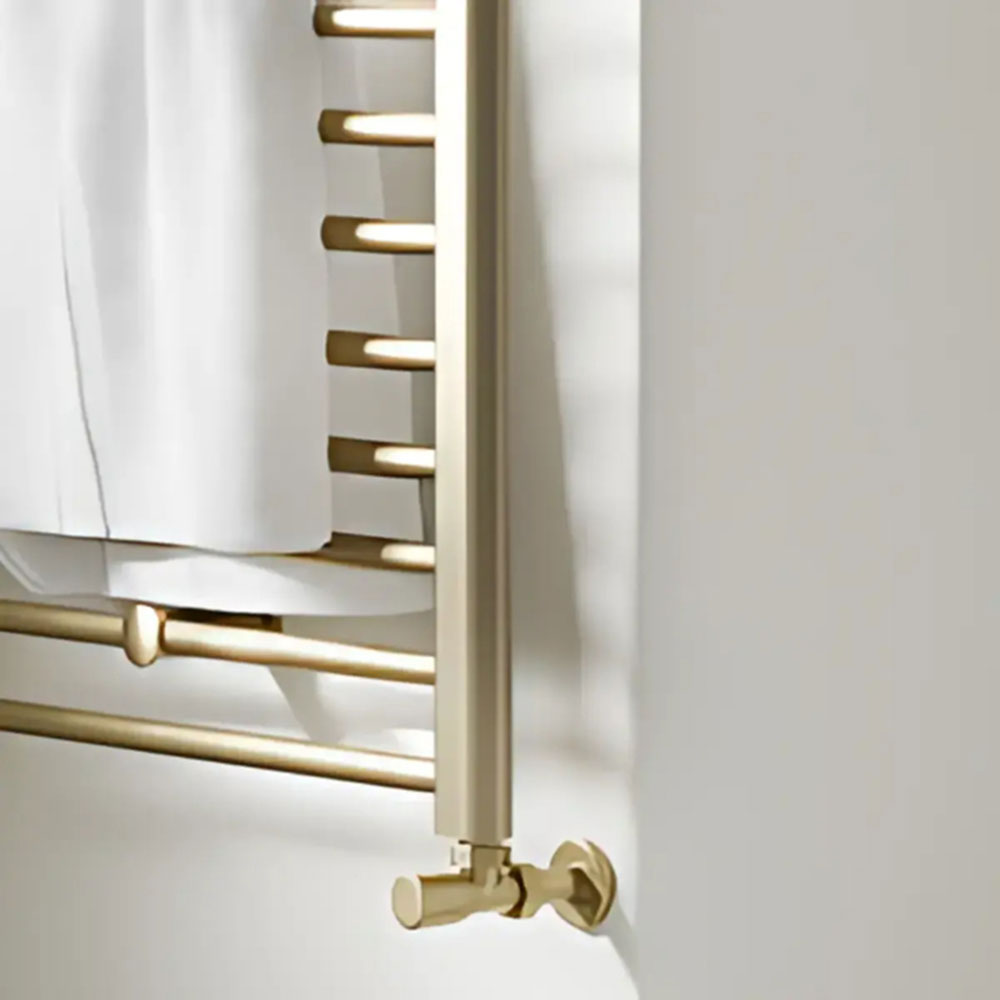 Grena Straight Ladder Radiator 500 x 1200mm, Brushed Brass image 5