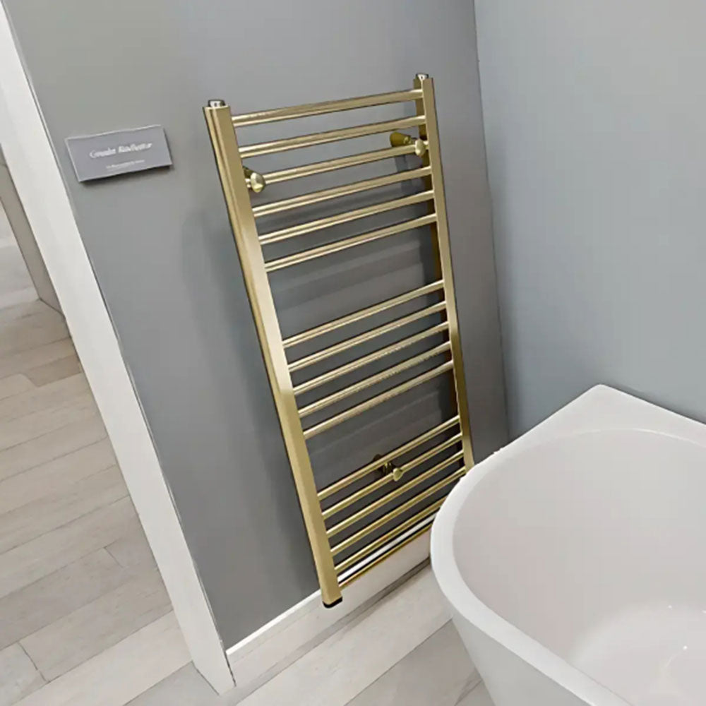 Grena Straight Ladder Radiator 500 x 1200mm, Brushed Brass image 6