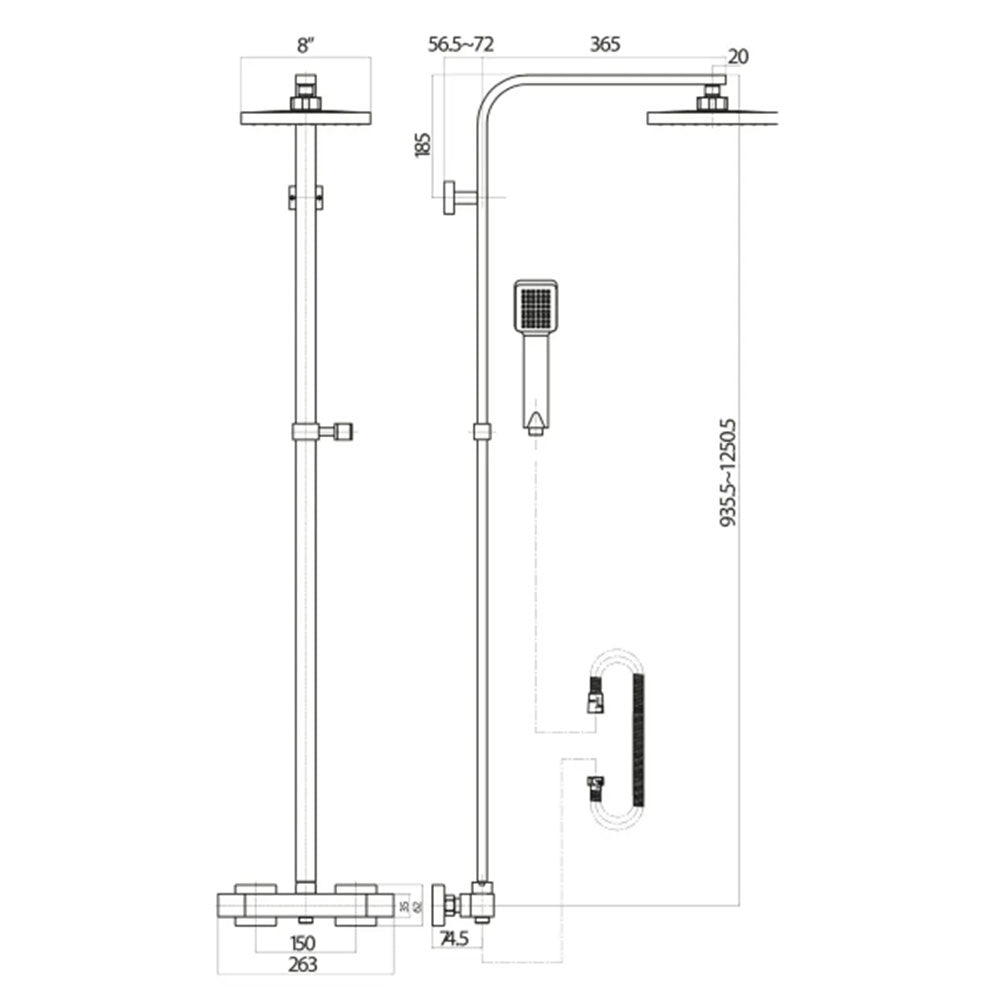 IBath Shower Bath with Serpens Toilet, Vanity Unit, Shower & Taps Suite image 17