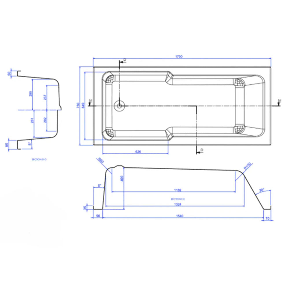 IBath Shower Bath with Serpens Toilet, Vanity Unit, Shower & Taps Suite image 2
