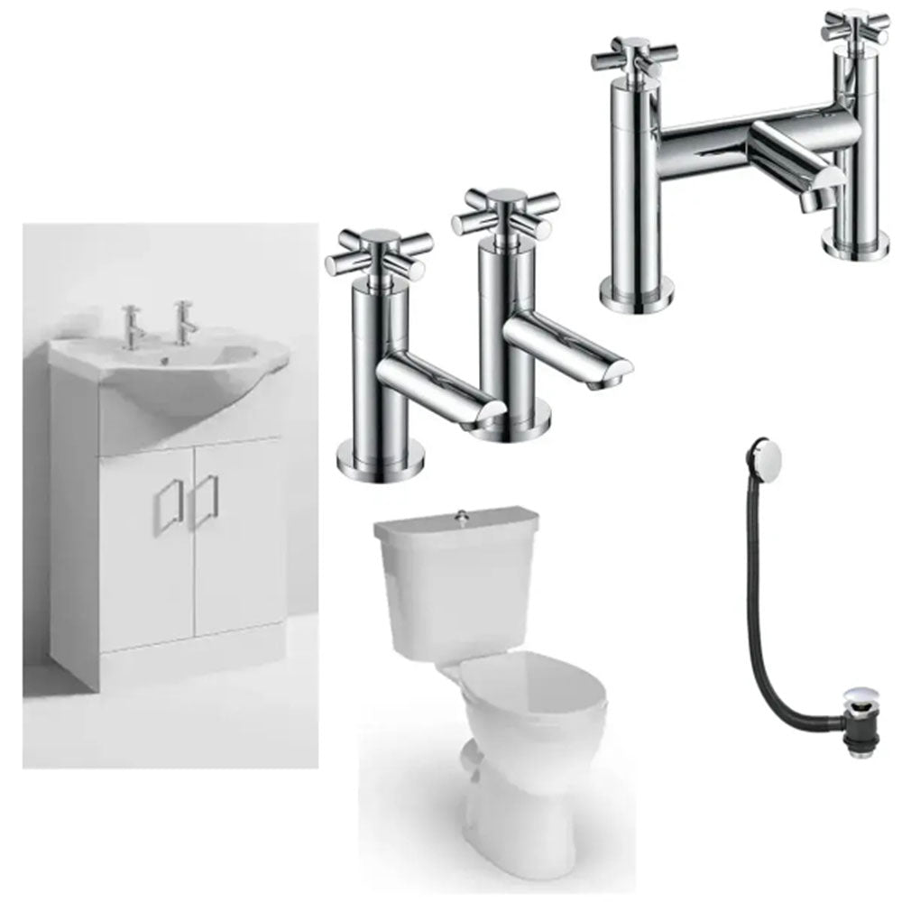 Icare Assist Vanity Unit and Toilet Set withs Taps image