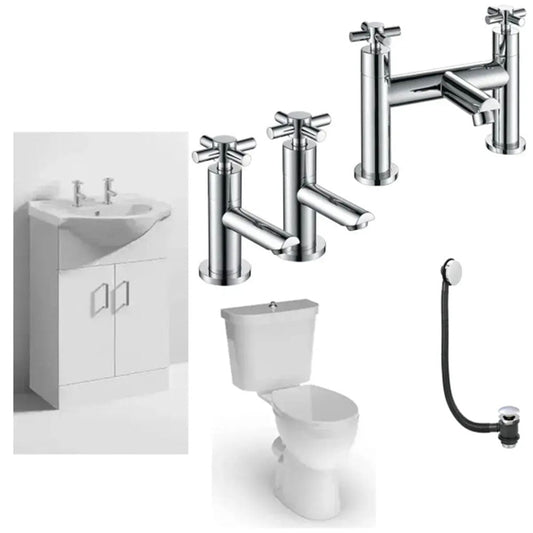 Icare Assist Vanity Unit and Toilet Set withs Taps image