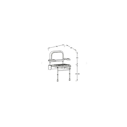 ICare Shower Bathroom Suite, Raised Toilet, Chair, Shower, Basin and Basin Mixer image 3