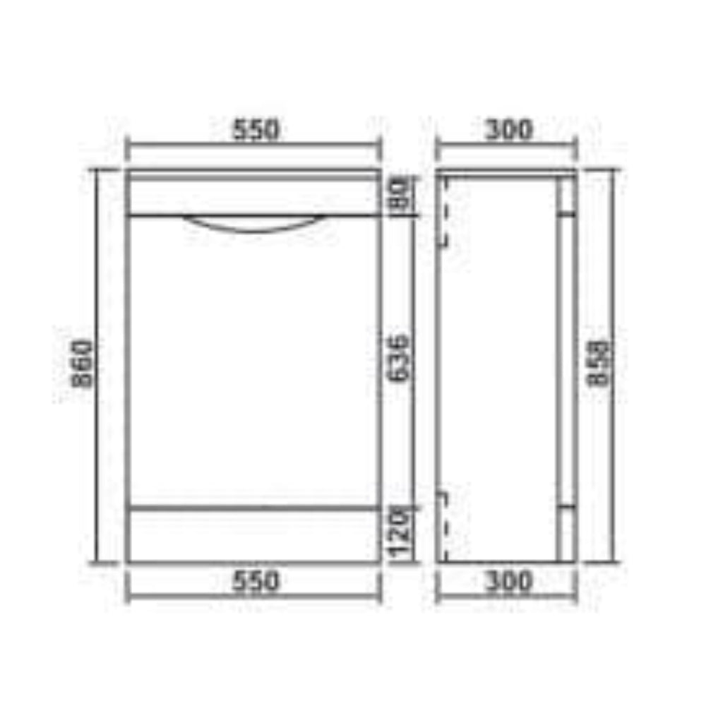 Kalmar Waterproof 550mm WC Unit White 2