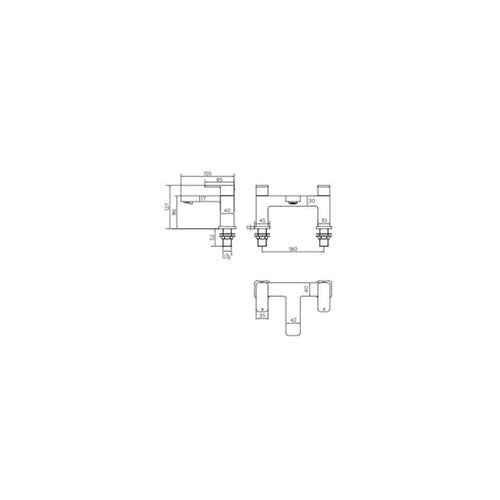 L Shape Shower Bath Suite with Toilet, 2 Door Basin Unit, Taps and Shower image 10