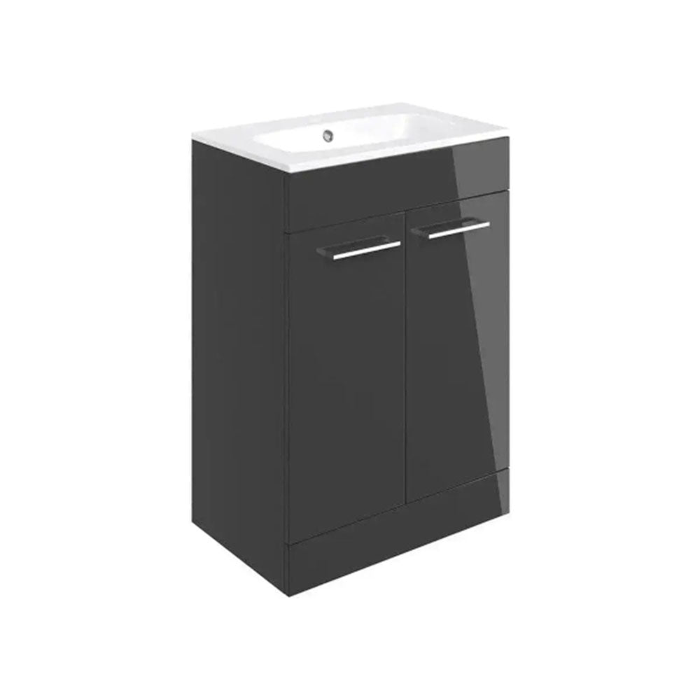 L Shape Shower Bath Suite with Toilet, 2 Door Basin Unit, Taps and Shower image 17