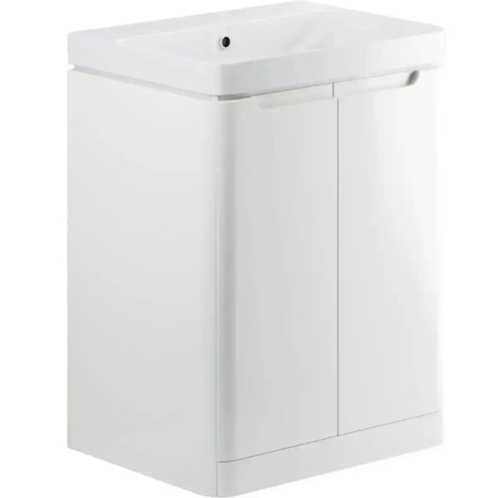 Lagune Corner Bath Suite with Toilet, 2 Door Basin Unit and Taps image 9