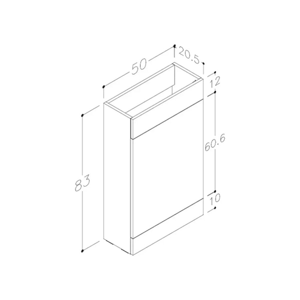 Lavello 1100mm Floor Standing L Shape Pack with Basin Worktop, White Gloss image 3