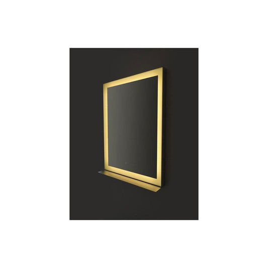 Leccen 800x600mm Edge-Lit Rectangular Mirror, Chrome image