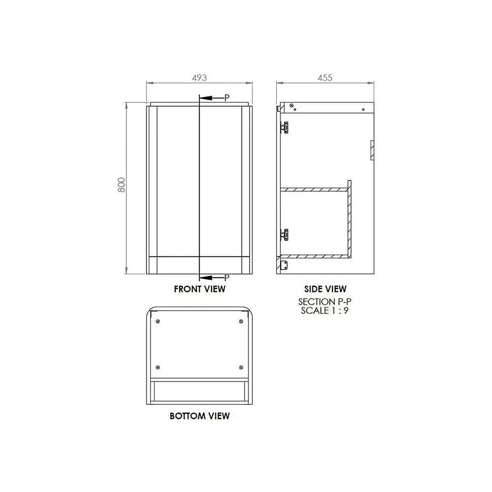 Libras 500 2 Door Basin Unit Matt Grey image 2