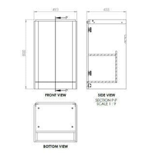Libras 500 2 Door Basin Unit Sage Green