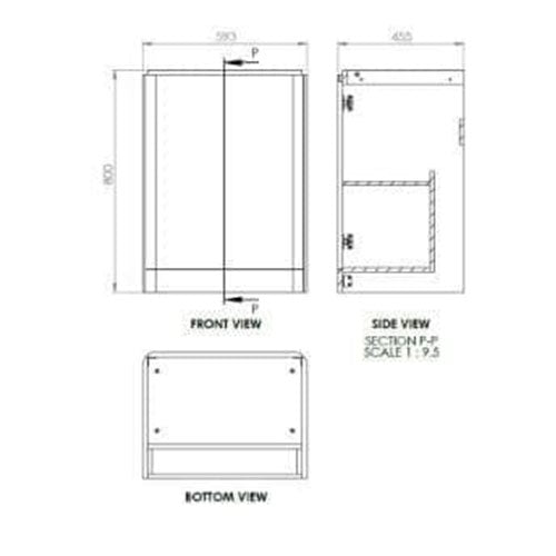 Libras 600 2 Door Floor Standing Basin Unit, Matt Sage Green