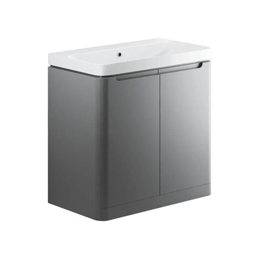 Libras 800 2 Door Floor Standing  Basin Unit, Matt Grey image