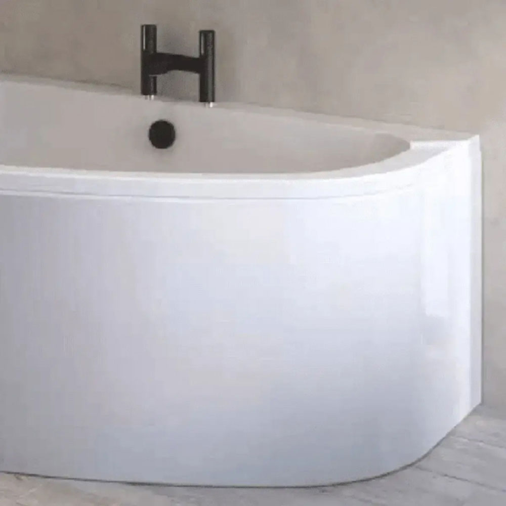 Lundy Corner Bath with Bath Screen, Toilet, Basin, Tap and Mixer Shower Suite image 2