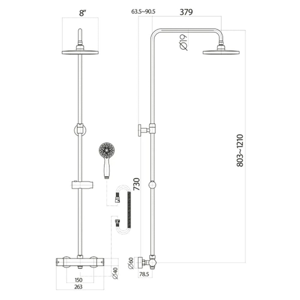 Lundy Corner Bath with Bath Screen, Toilet, Basin, Taps, Wastes and Dual Shower image 19