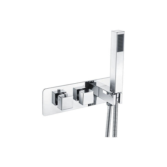 Lyran Thermostatic Shower Valve with Handset, Two Outlet image